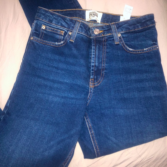 3 for $25‼️Zara TRF Denim Straight leg jeans - Picture 1 of 3